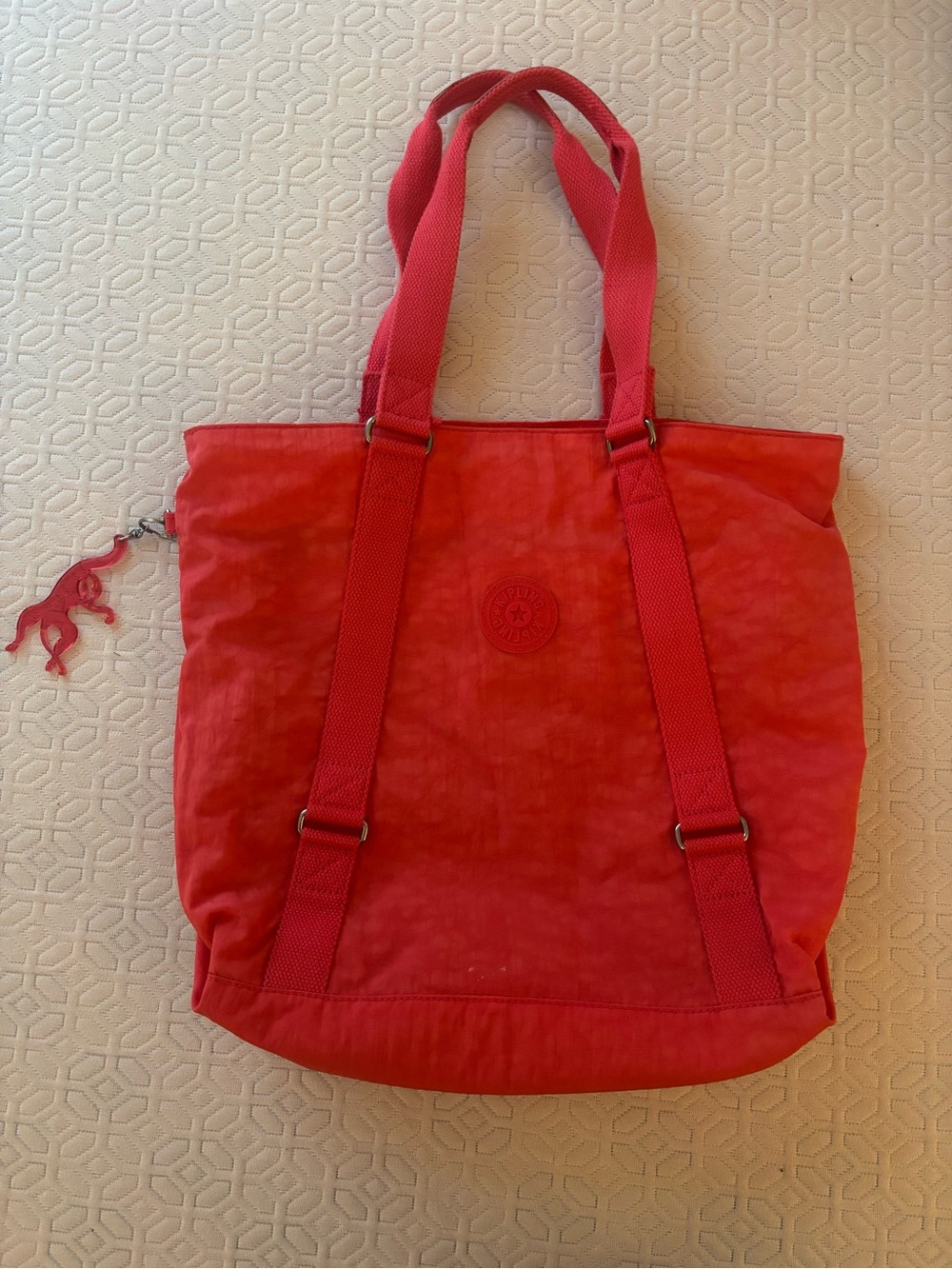 Coral Pink Kipling Kyoko Tote Bag